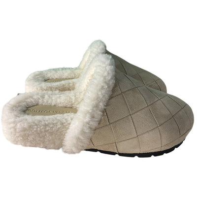 Bottega Veneta Quilted Cream Reggie Slippers Size 38