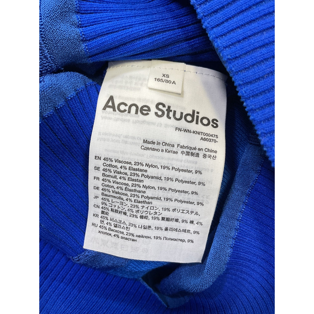 Acne Studios 'Kaelyn' Blue Viscose Rib Sweater Size XS