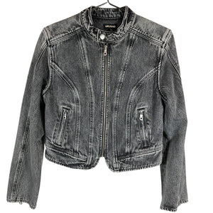 Grlfrnd Washed Gray Racer Jacket Size L