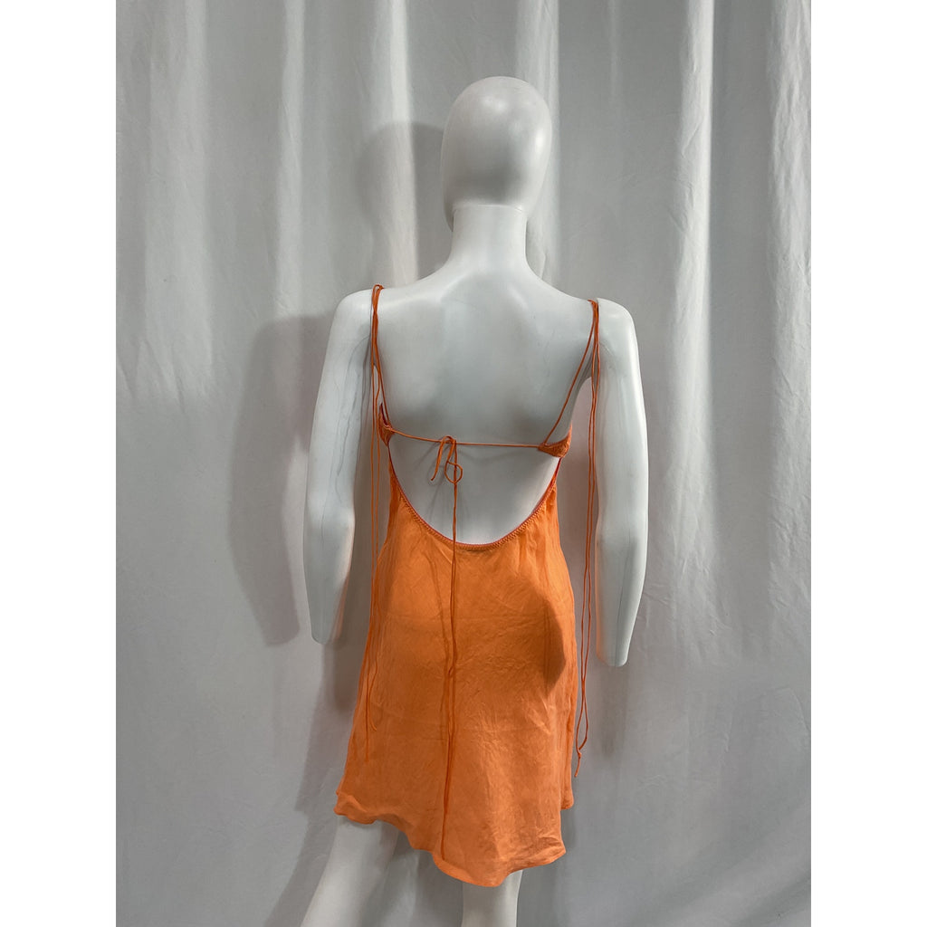 Anna October 'Kamini' Orange Linen Dress Size S