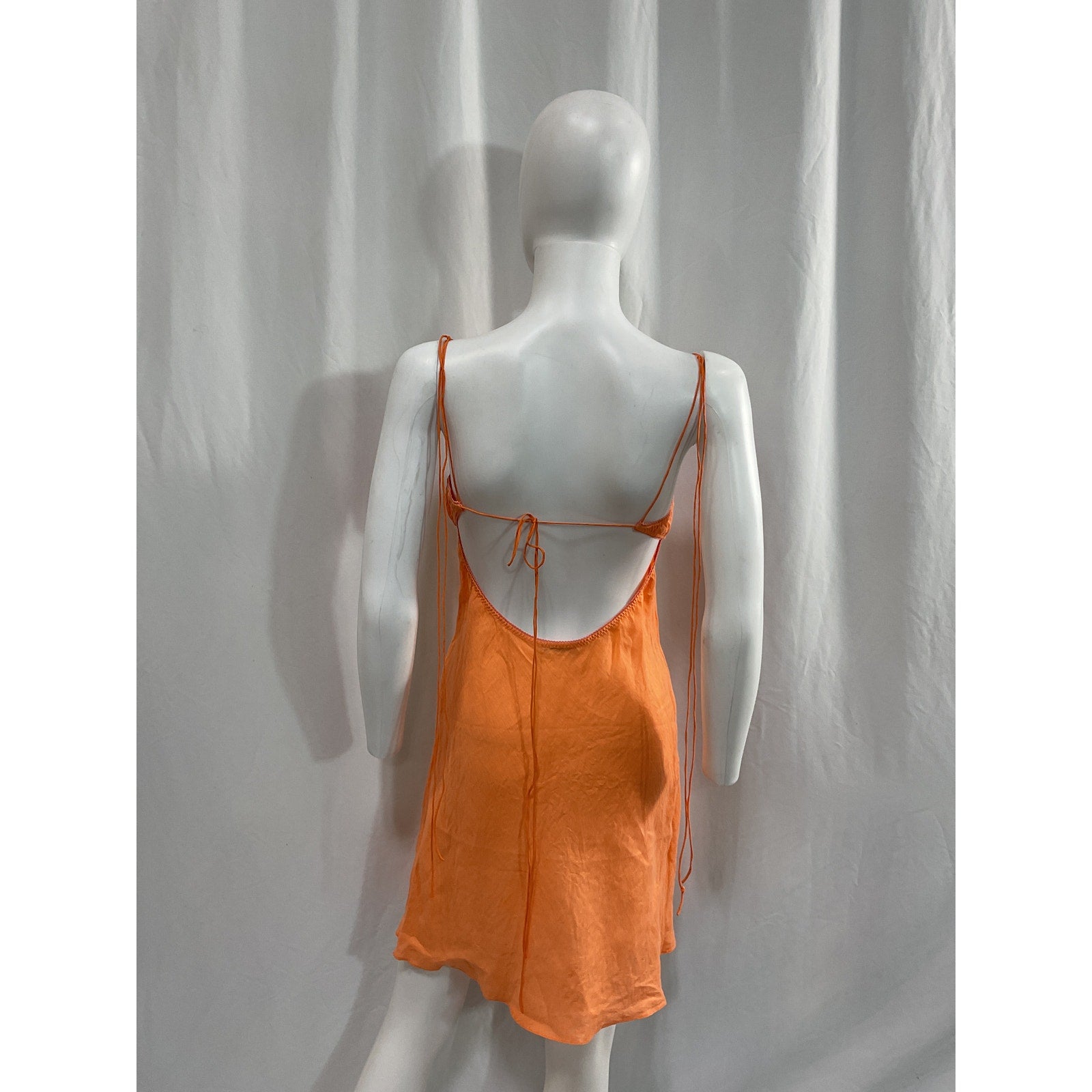 Anna October 'Kamini' Orange Linen Dress Size S