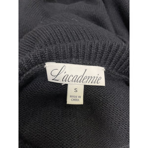 L'Academie 'By Marianna' Black Cotton Ronny Turtleneck Sweater Size S