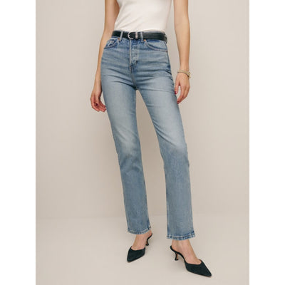 Reformation 'Cynthia' Stretch High Rise Straight Denim Jeans Size 30
