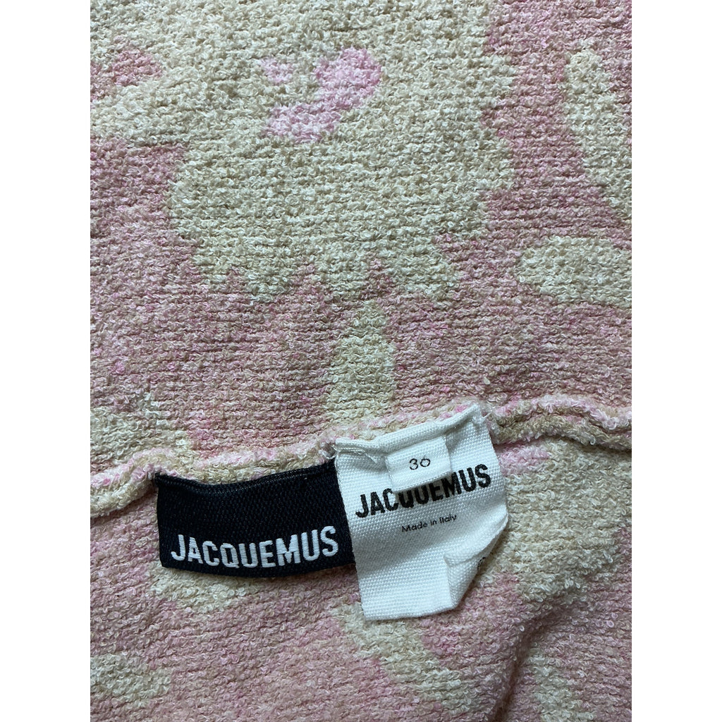 Jacquemus 'Le Polo Bagnu' Pink Open Back Terrycloth Blouse Size 36
