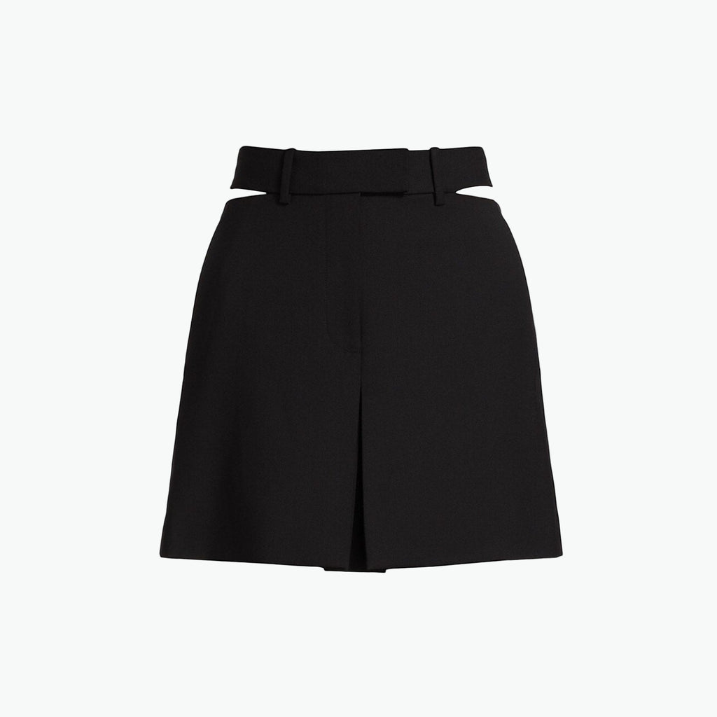 Helmut Lang 'Slash' Black Wool Suit Mini Skirt Size 2