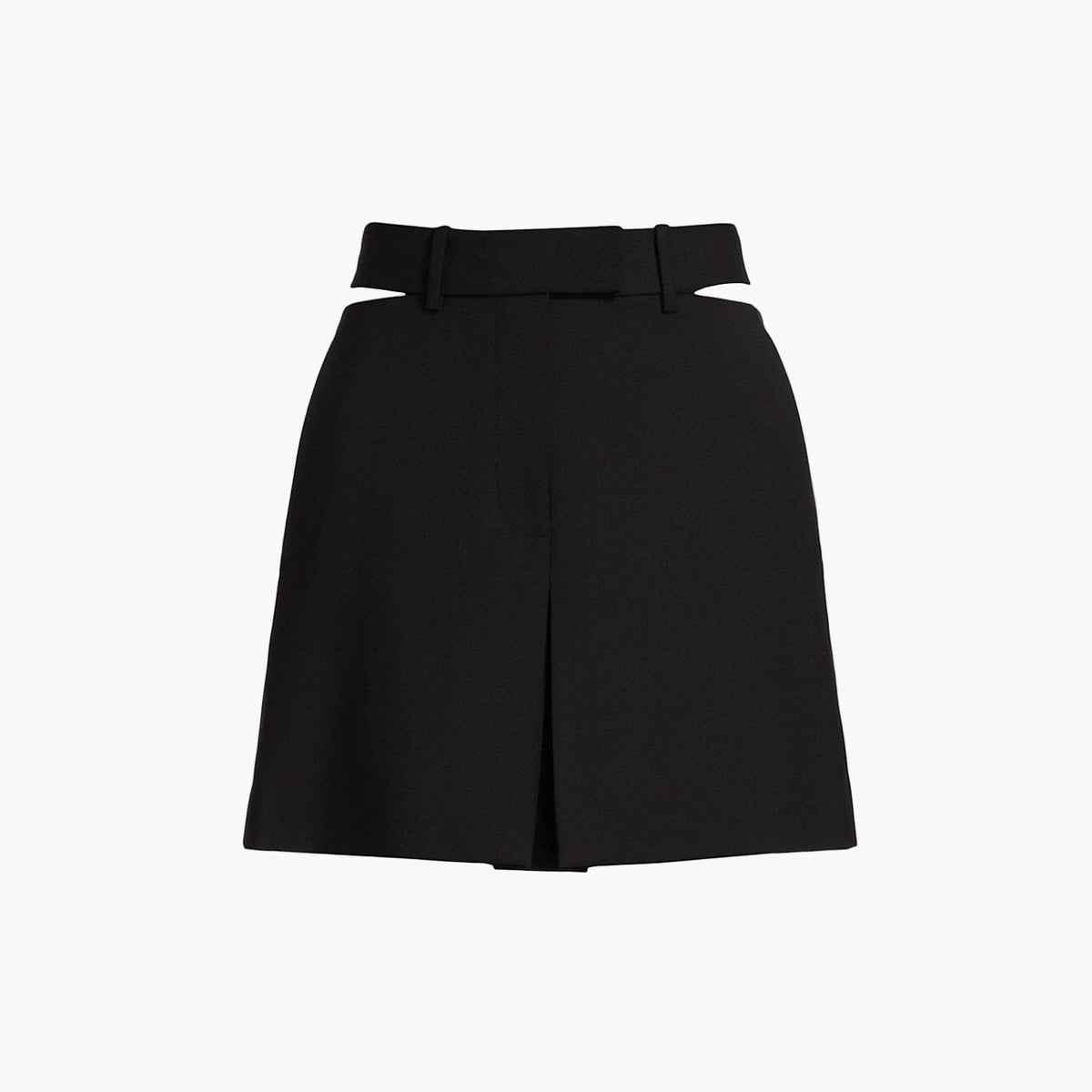 Helmut Lang 'Slash' Black Wool Suit Mini Skirt Size 2