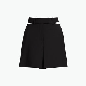 Helmut Lang 'Slash' Black Wool Suit Mini Skirt Size 2