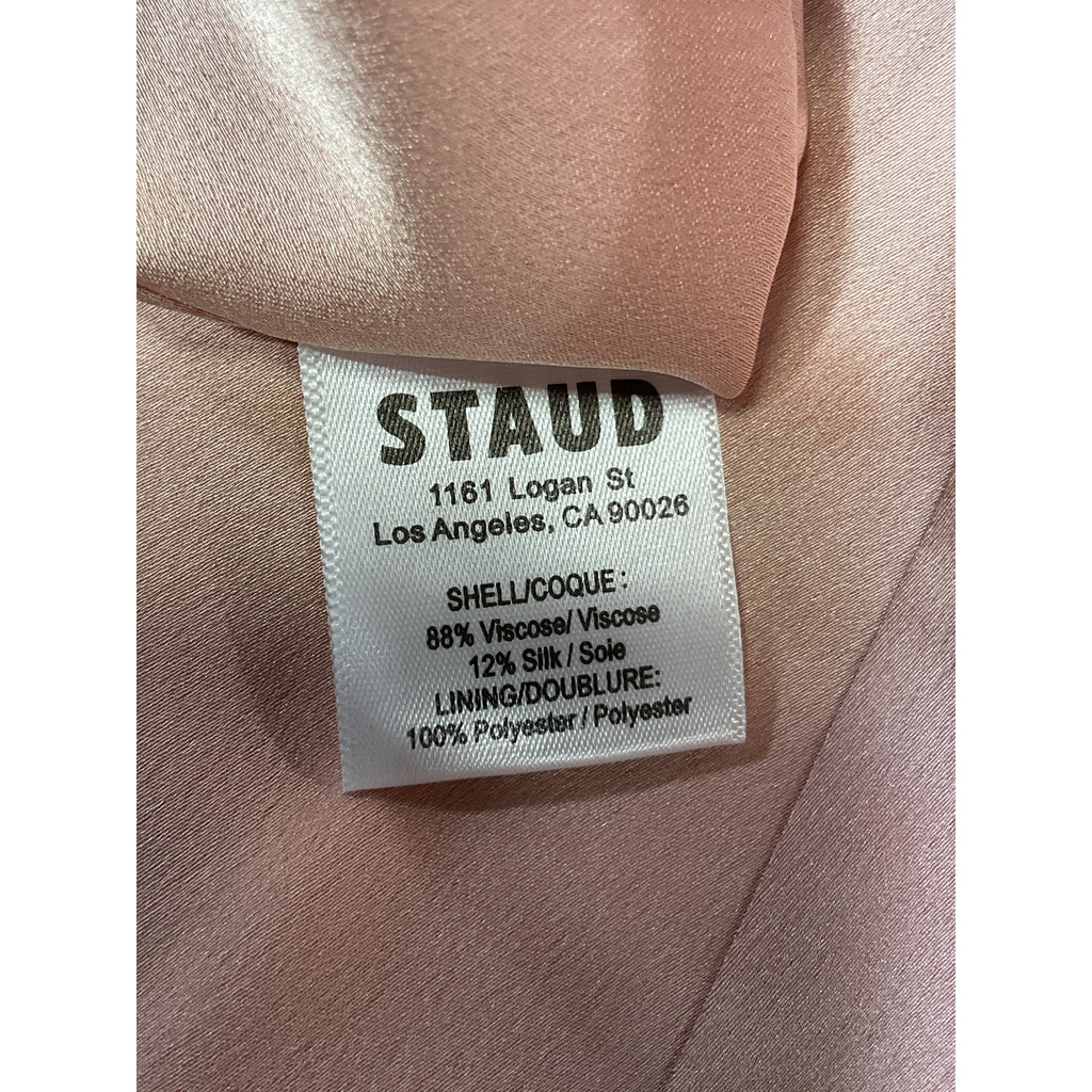 Staud 'Tina' Pink Mock Neck Cap Sleeve Dress Size 2 - NWT