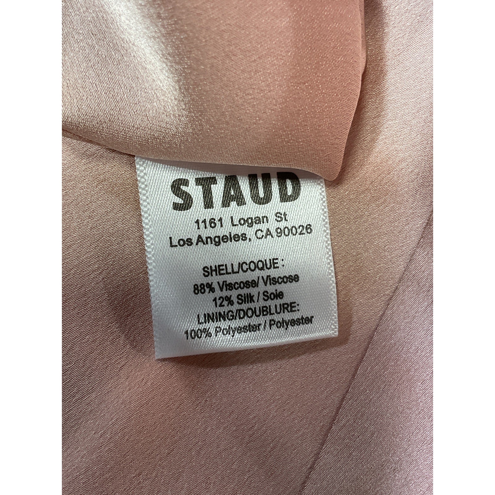 Staud 'Tina' Pink Mock Neck Cap Sleeve Dress Size 2 - NWT
