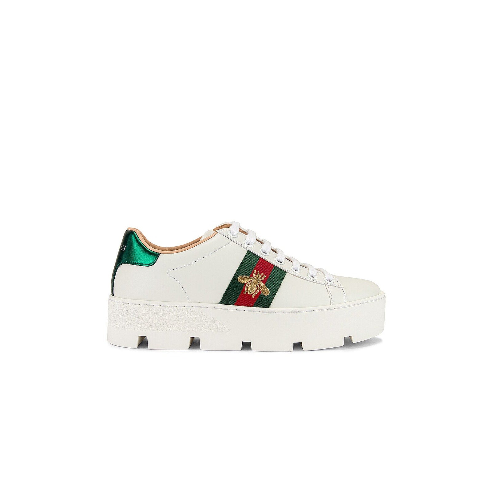 Gucci New Ace White Leather Platform Sneakers Size 39 EU / US 9