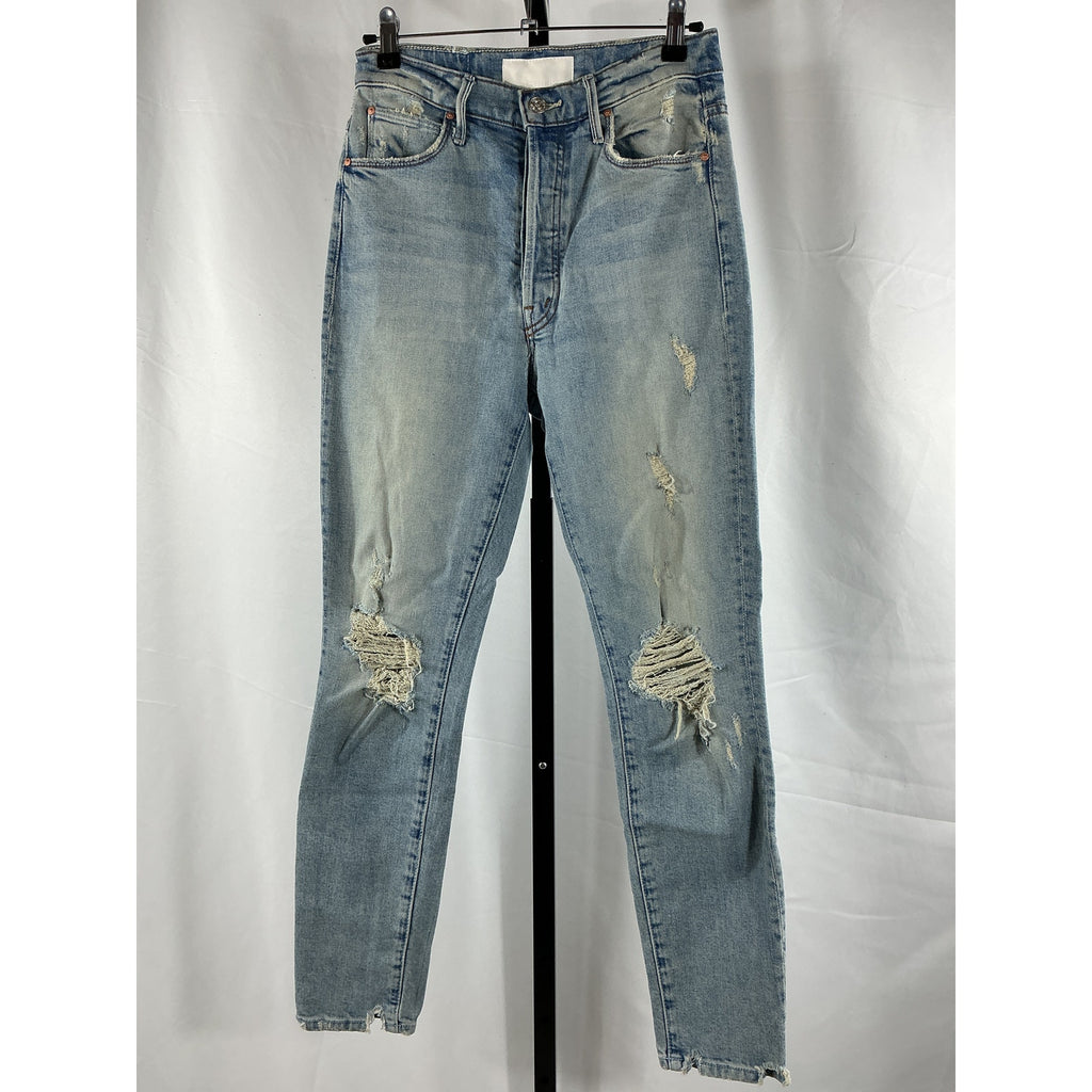 Mother The Super Stunner Blue Cotton Ankle Jean Size 26