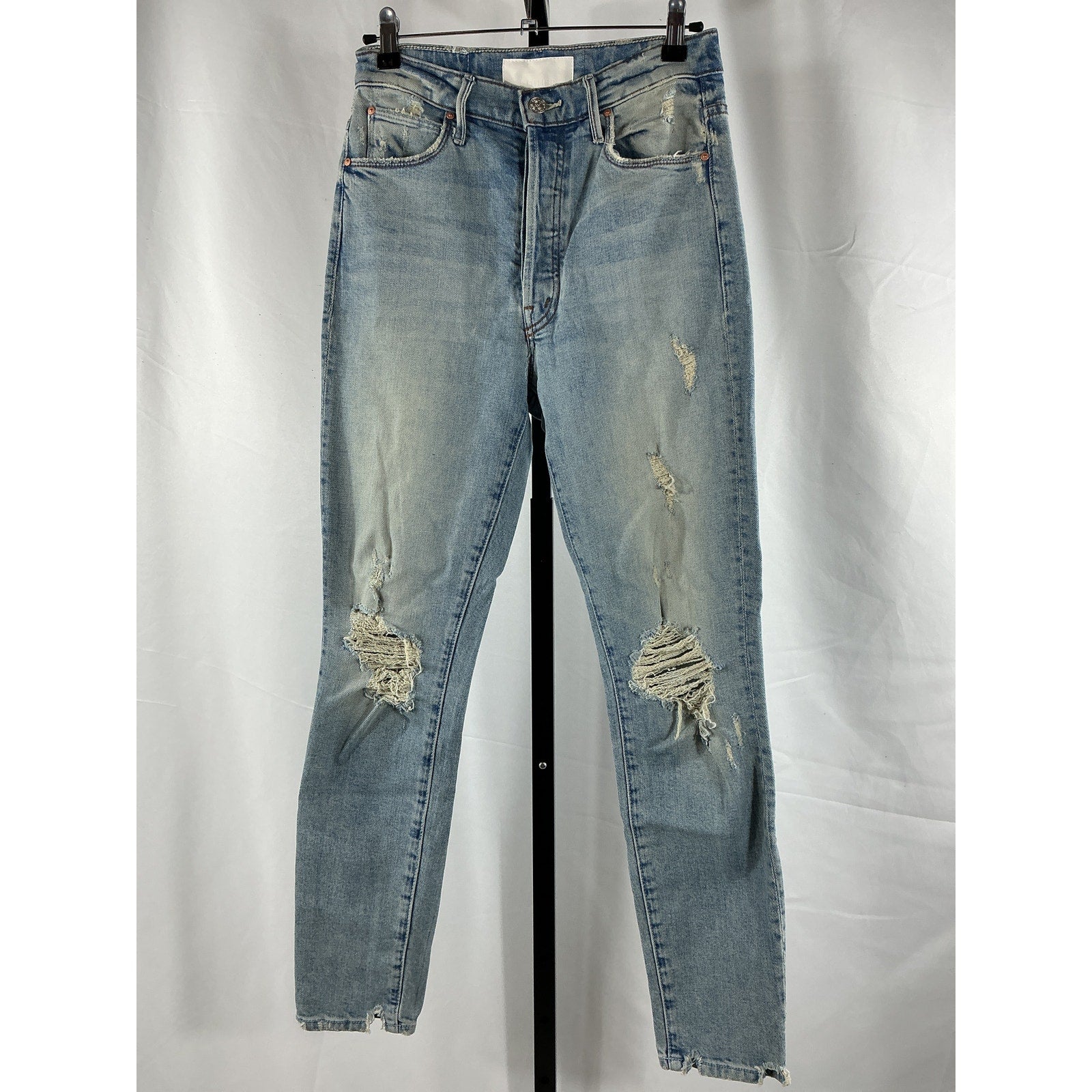Mother The Super Stunner Blue Cotton Ankle Jean Size 26