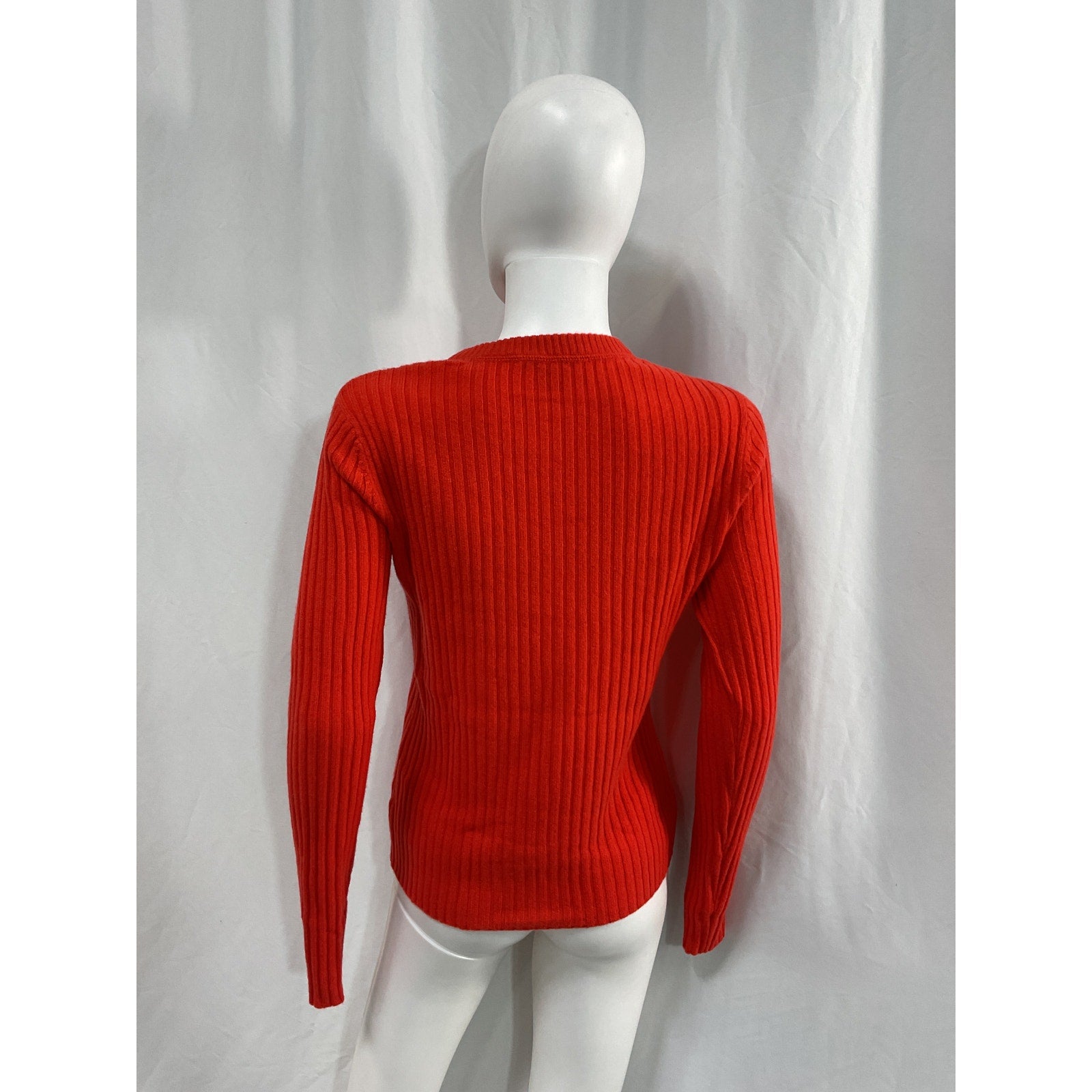 Autumn 'Rib' Red Cashmere Crewneck Top Size M