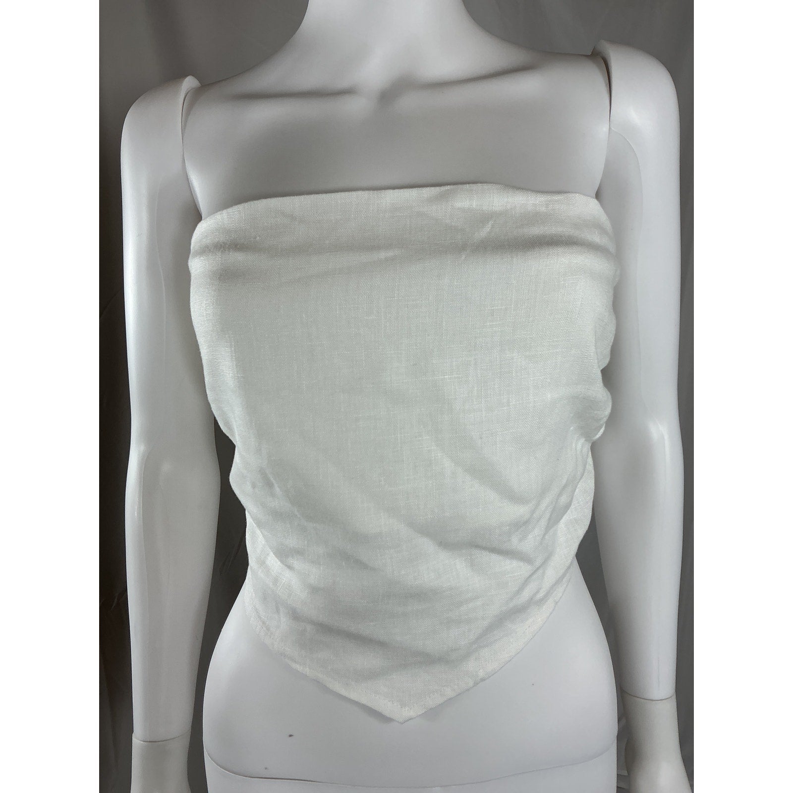 Faithfull The Brand 'La Loza' White Linen Top Size M