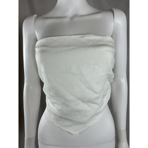 Faithfull The Brand 'La Loza' White Linen Top Size M