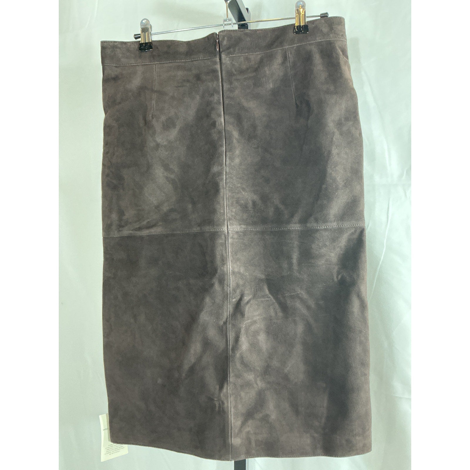 Toteme 'Paneled' Brown Suede Midi Skirt Size 36