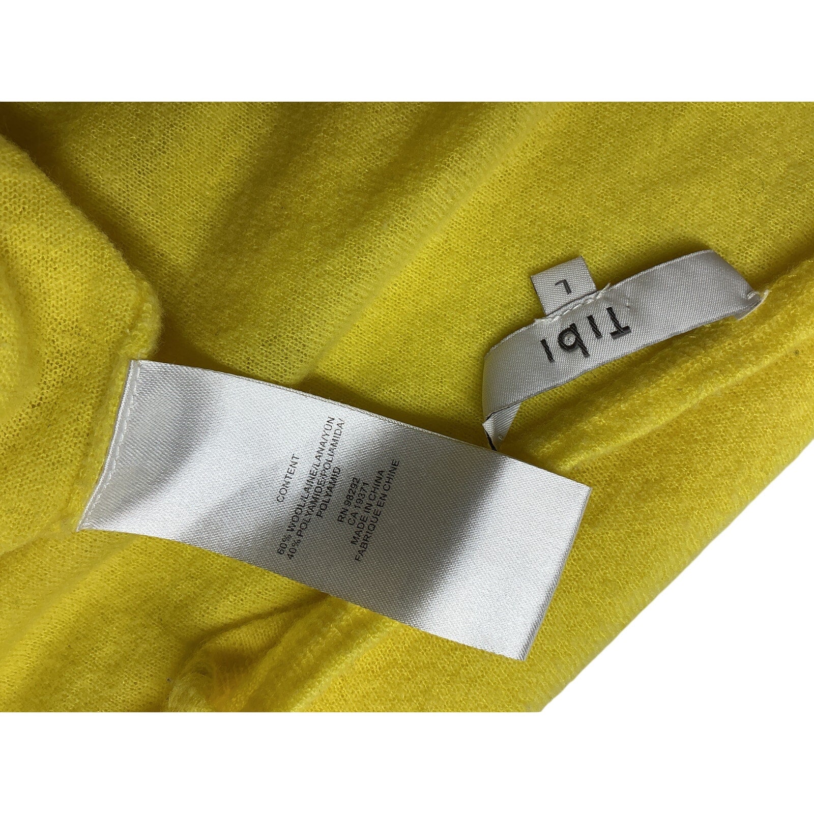 Tibi Yellow Wool-Blend Sweater Size L
