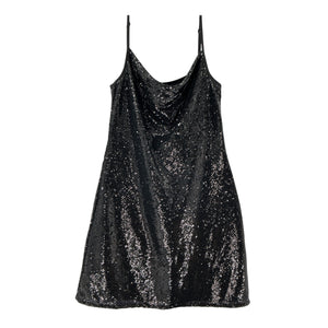 Allsaints Sequin Black Haddi Dress Size 2