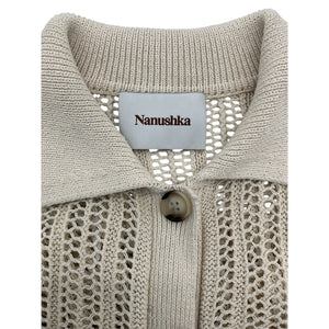 Nanushka Textured Creme Jiske Cardigan Size XS