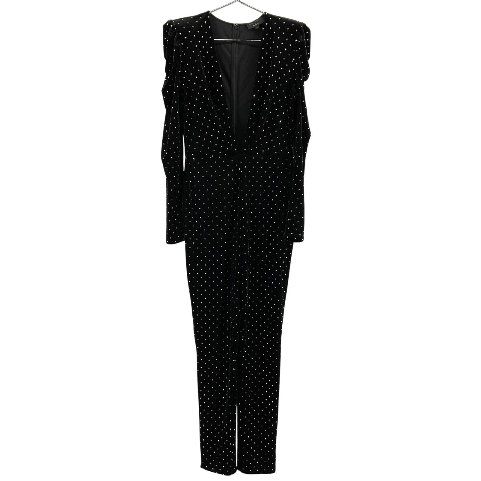 Michael Costello x Revolve 'Lulu' Black Polyester Jumpsuit Size L