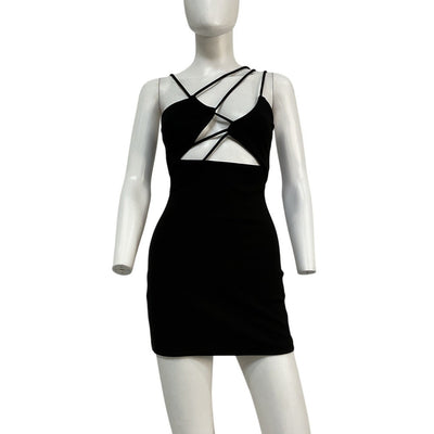Michael Costello Cutout Black Morgan Mini Dress Size XS