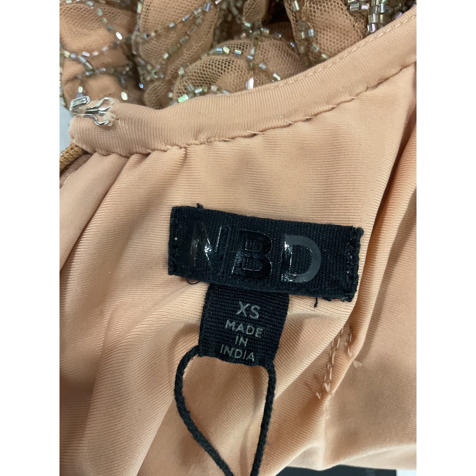 X By Nbd 'Rischa' Gold Halter Neck Dress Size XS - NWT
