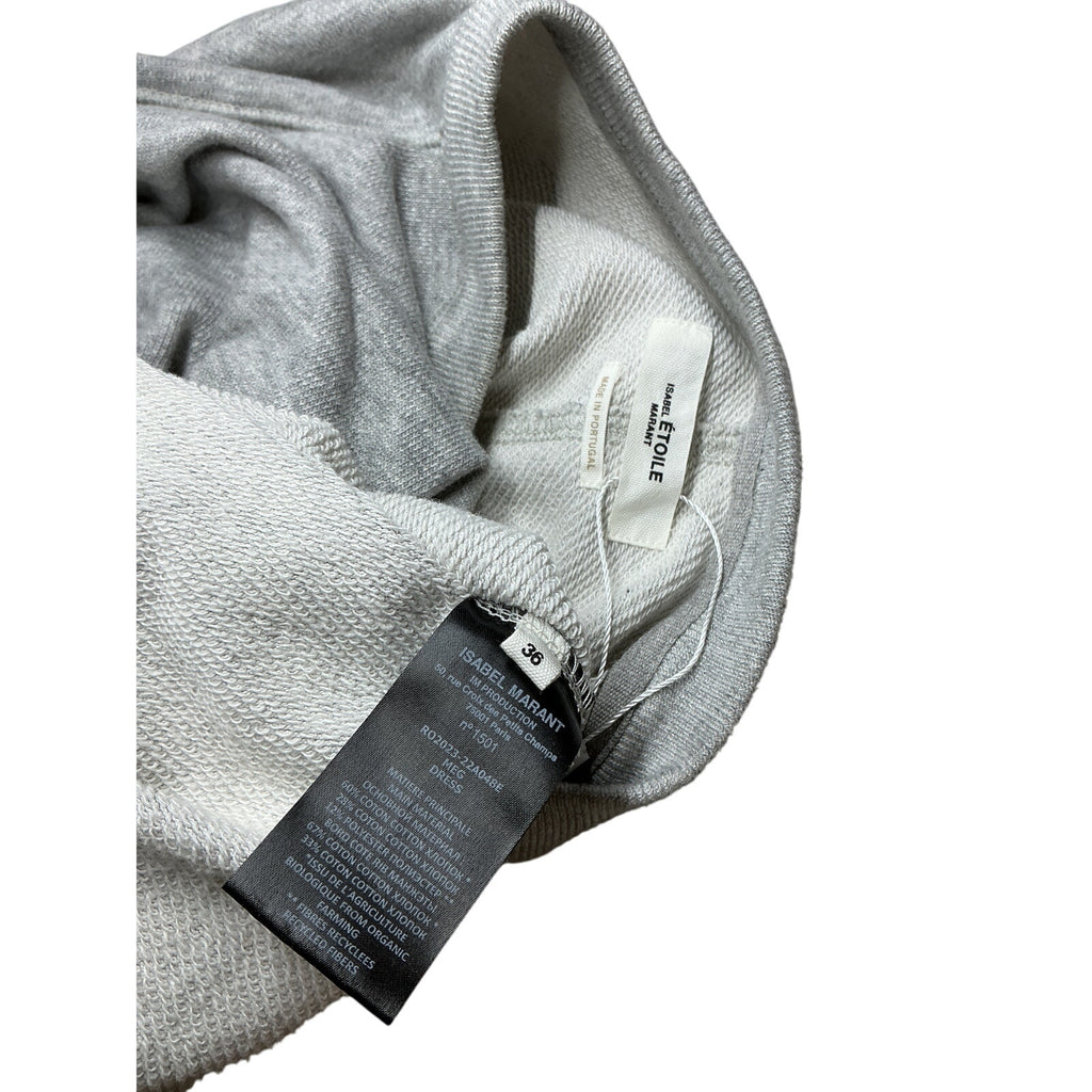Isabel Marant 'Meg' Grey Viscose Sweatshirt French Terry Midi Dress Size 36