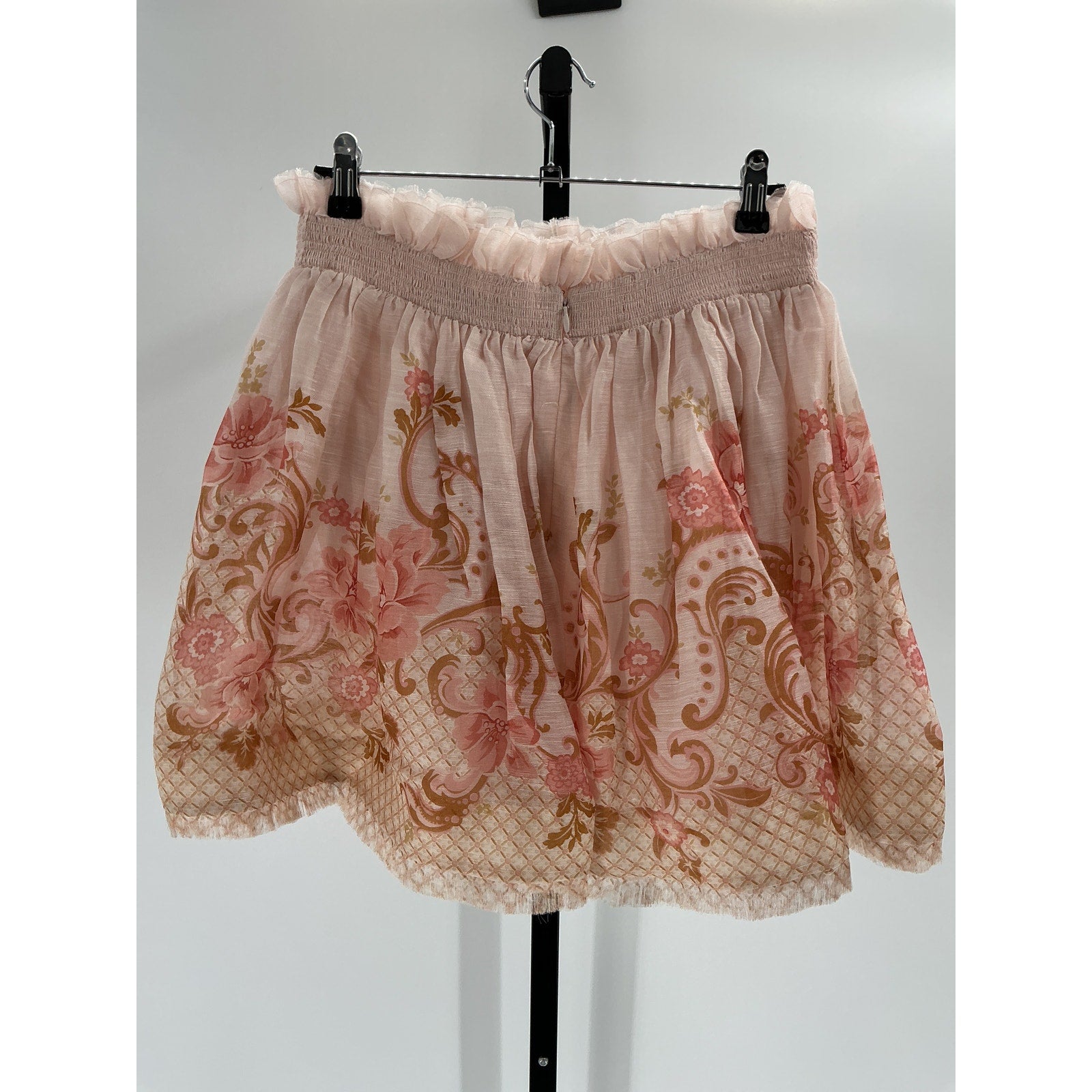 Zimmermann Postcard Pink Silk & Linen Flip Skirt Size 8 - NWT