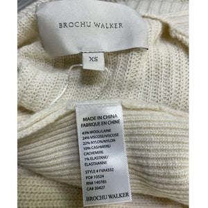 Brochu Walker Ribbed Cream Clede Sweater Dress Size XS