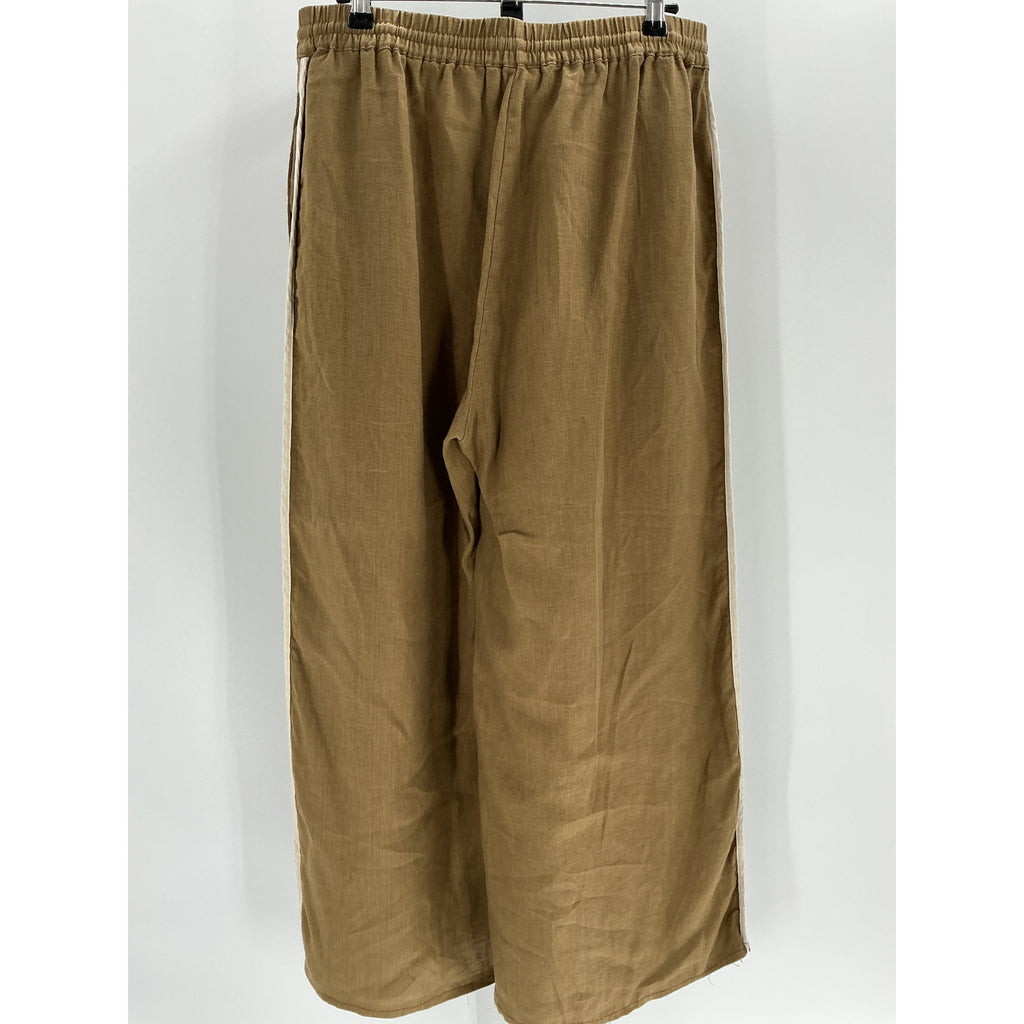 Dissh Tan Linen Pant Size 10