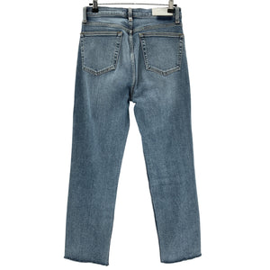 Re/Done Classic Blue Originals High Waist Stovepipe Denim Jeans Size 28