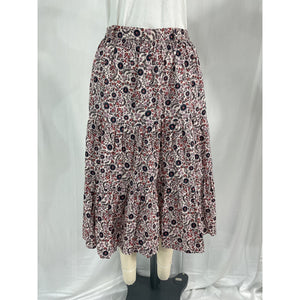 Xirena 'Iris' White Floral Tiered Maxi Skirt Size M