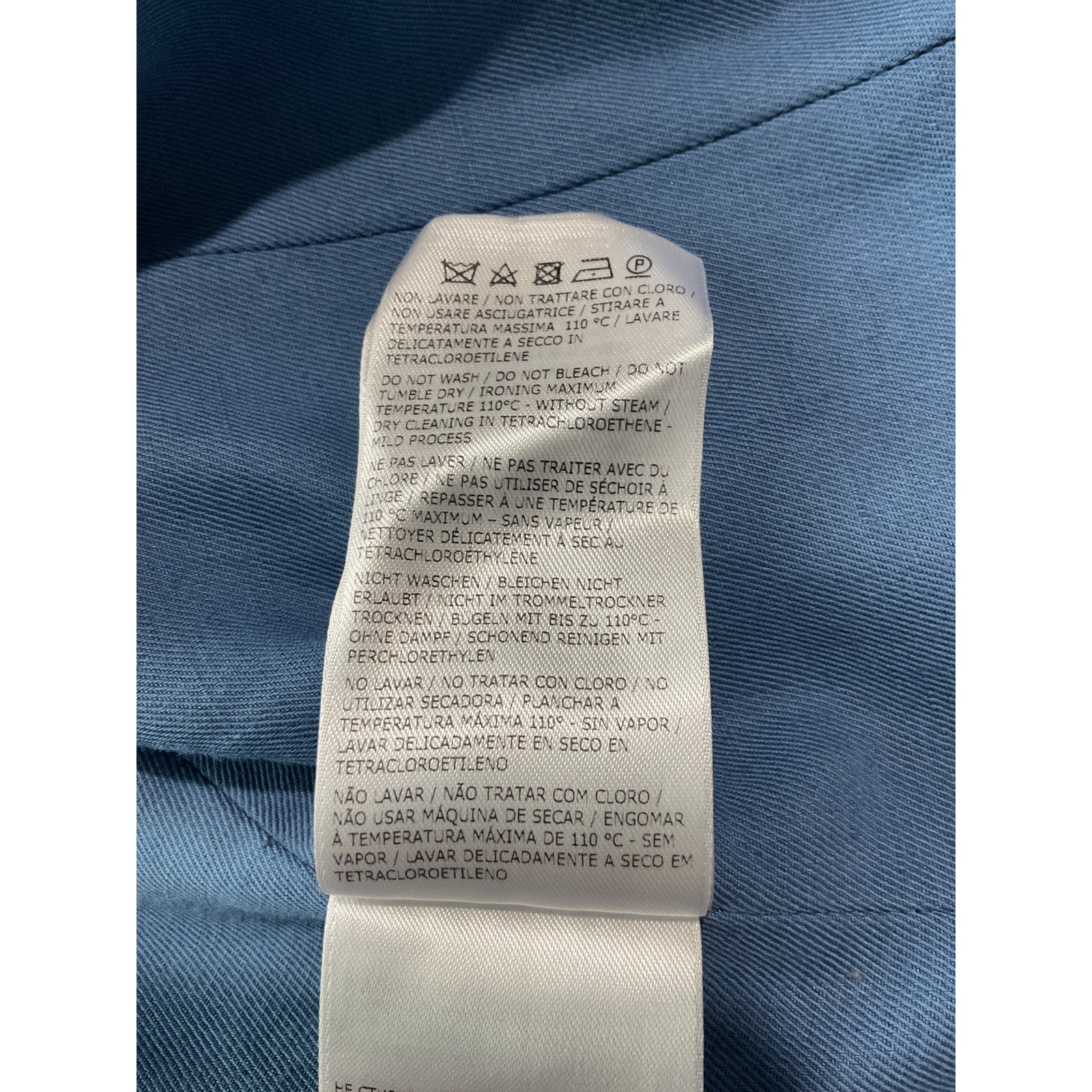 Ferragamo 'Twill' Blue Viscose Blazer Size 46