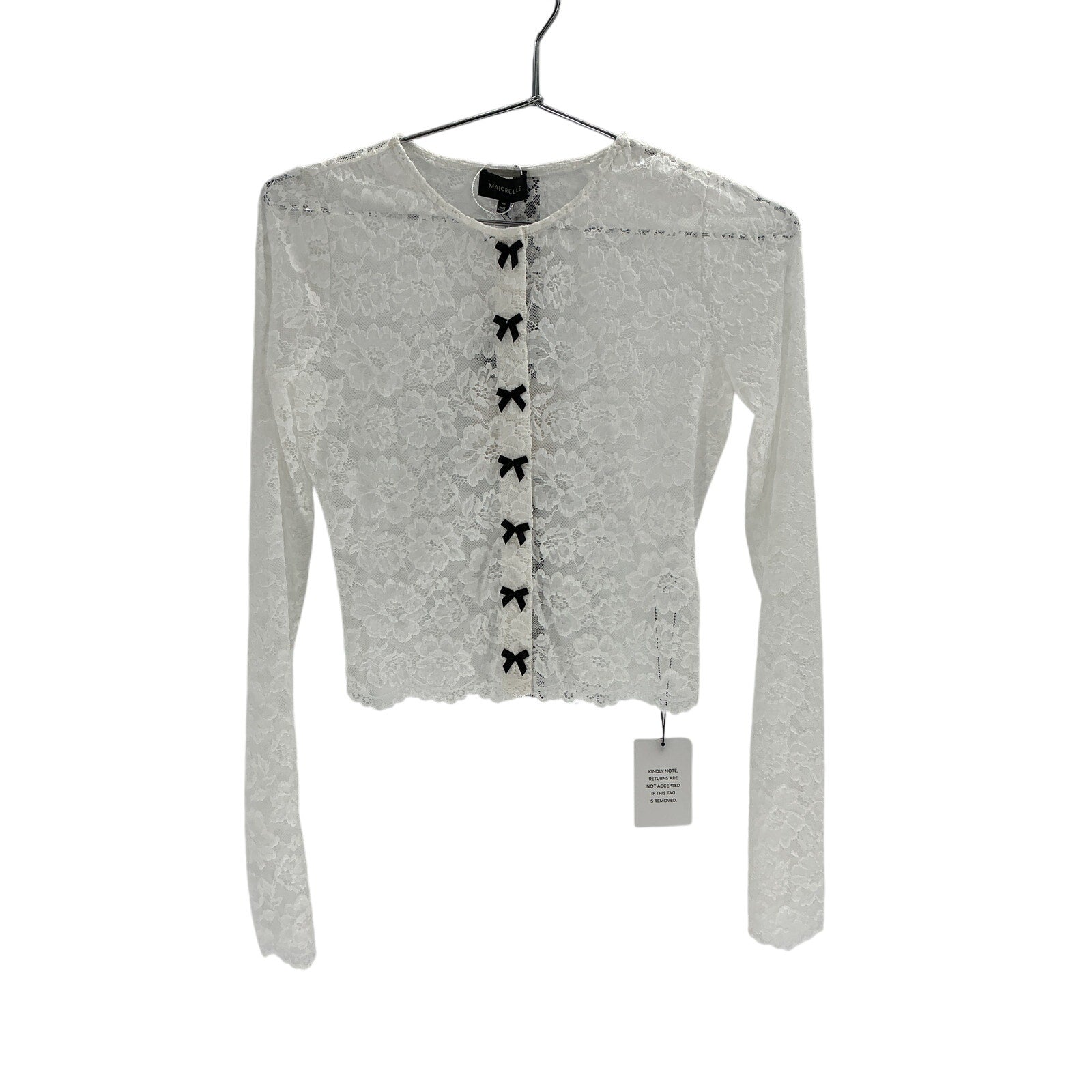 Majorelle 'Leila' White Nylon Cardigan Size XXS