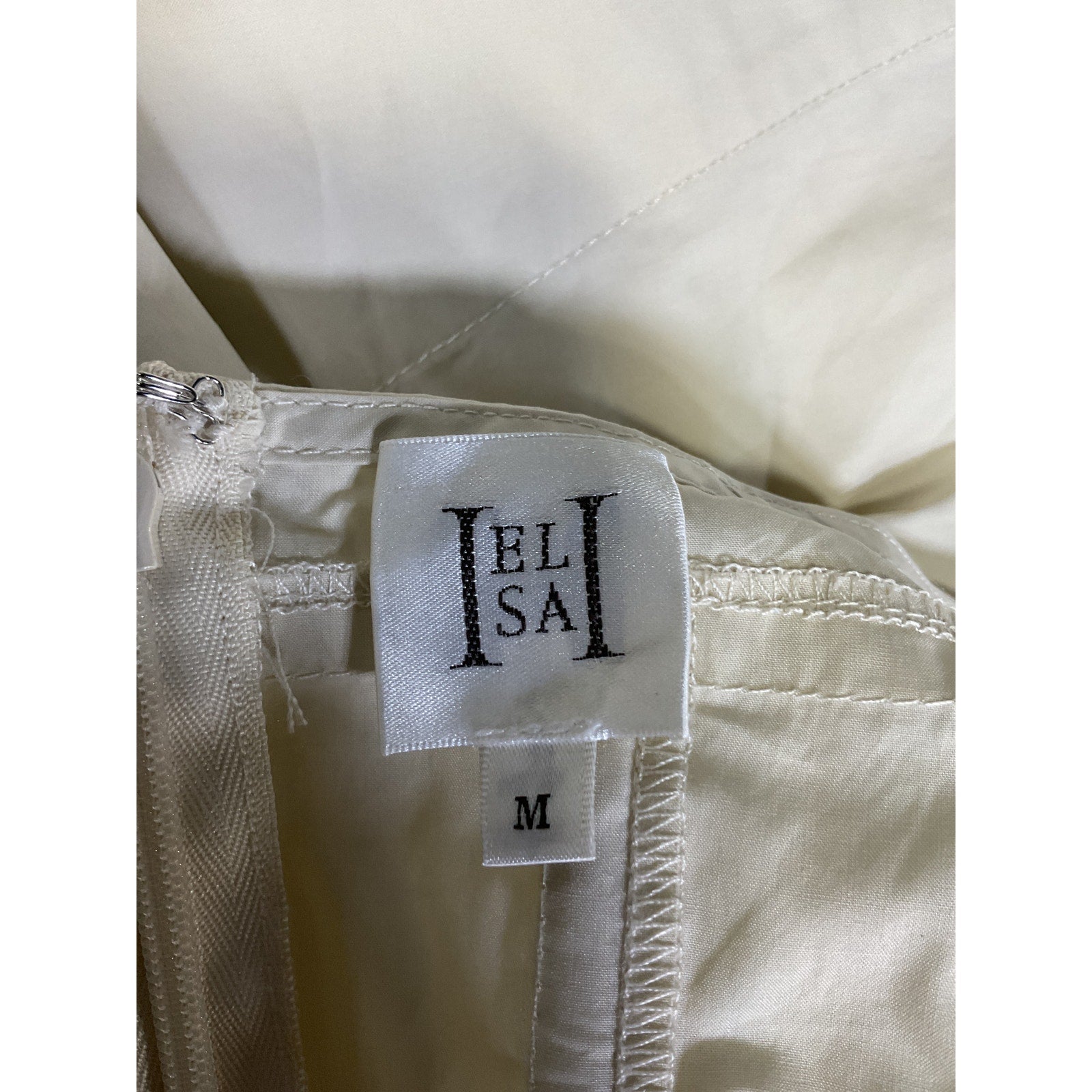 Helsa 'Poplin' White Poplin Sculptural Mini Dress Size M