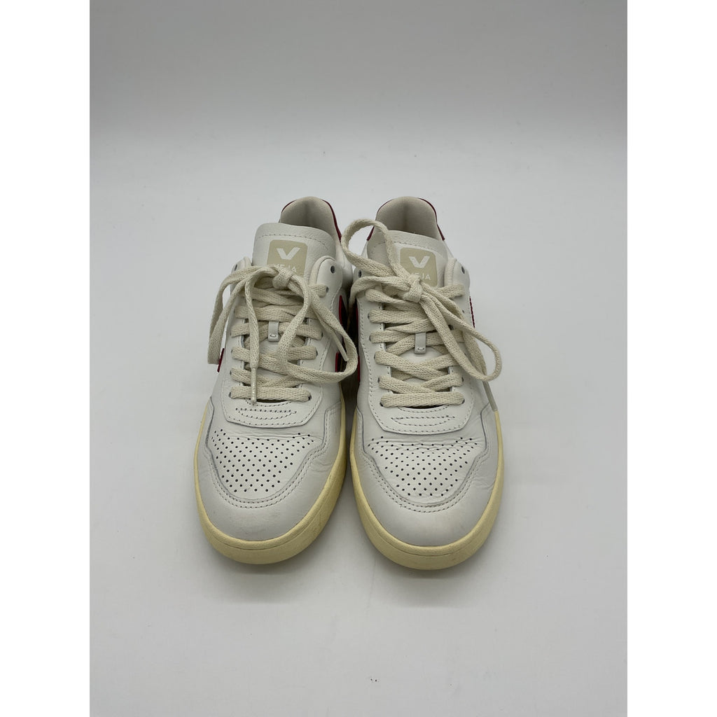 Veja 'V-90' White Leather  Sneaker Size 7