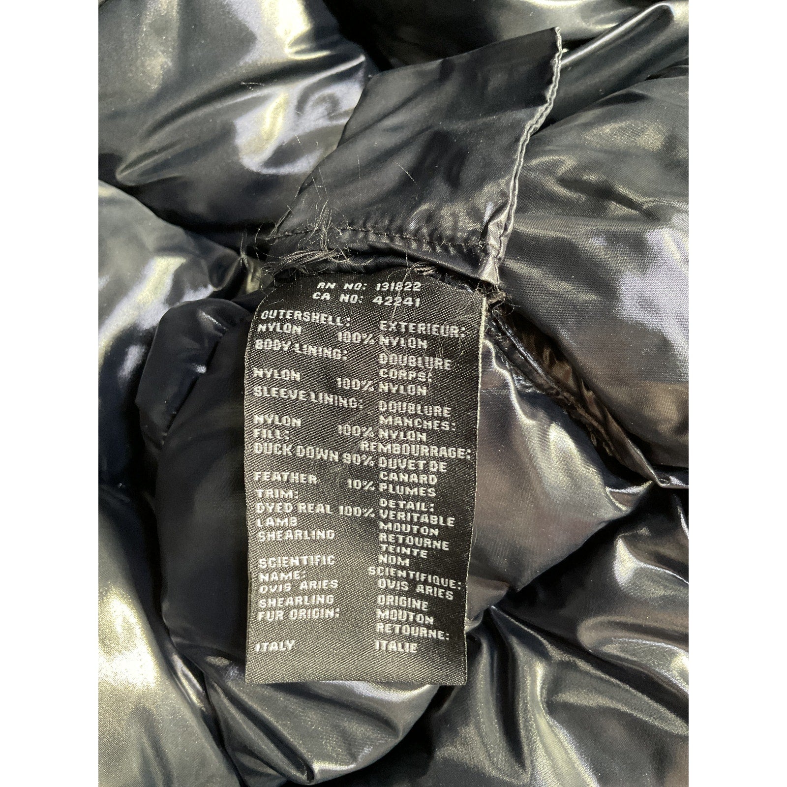 Sam. New 'Soho' Black Nylon Down Coat Size M