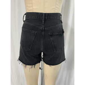 Agolde 'Dee' Black Denim Jean Short Size 24