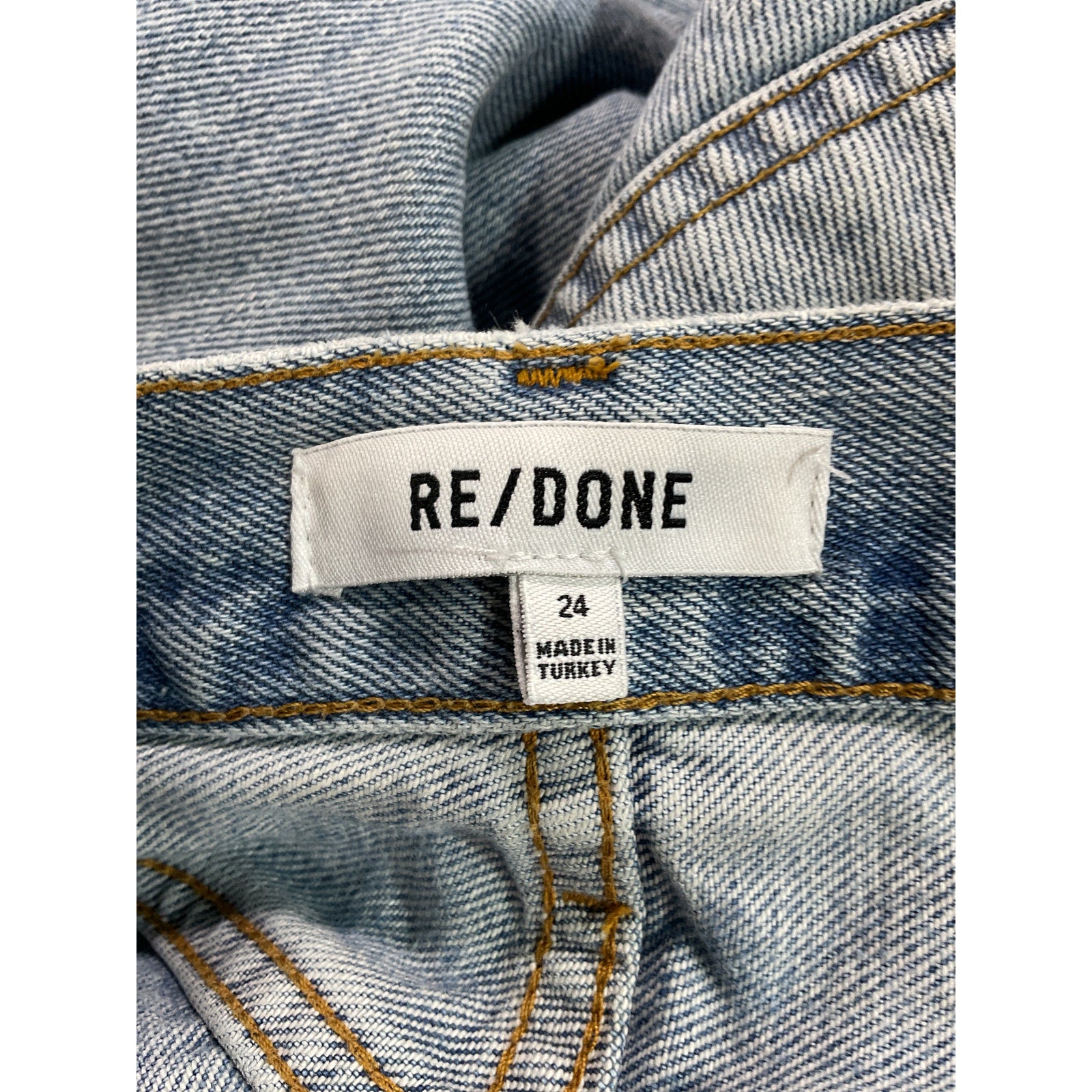 Re/Done 'Originals' Blue Easy Straight Denim Jean Size 24