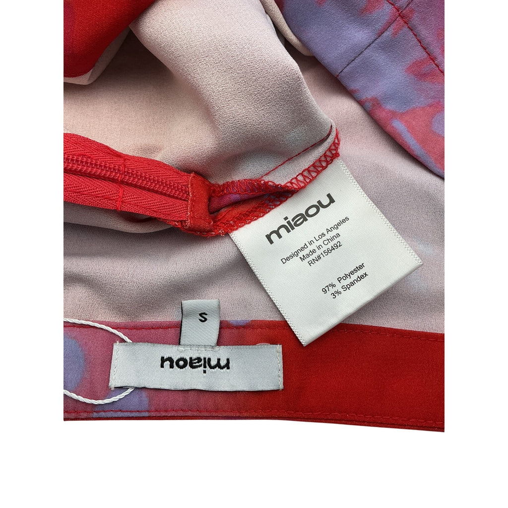 Miaou 'Micro' Pink Polyester Mini Skirt Size S