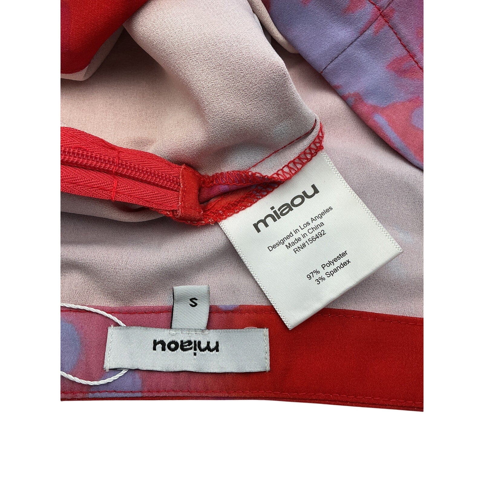 Miaou 'Micro' Pink Polyester Mini Skirt Size S