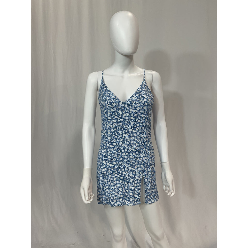 Reformation 'Simi' Blue Linen Dress Size 6