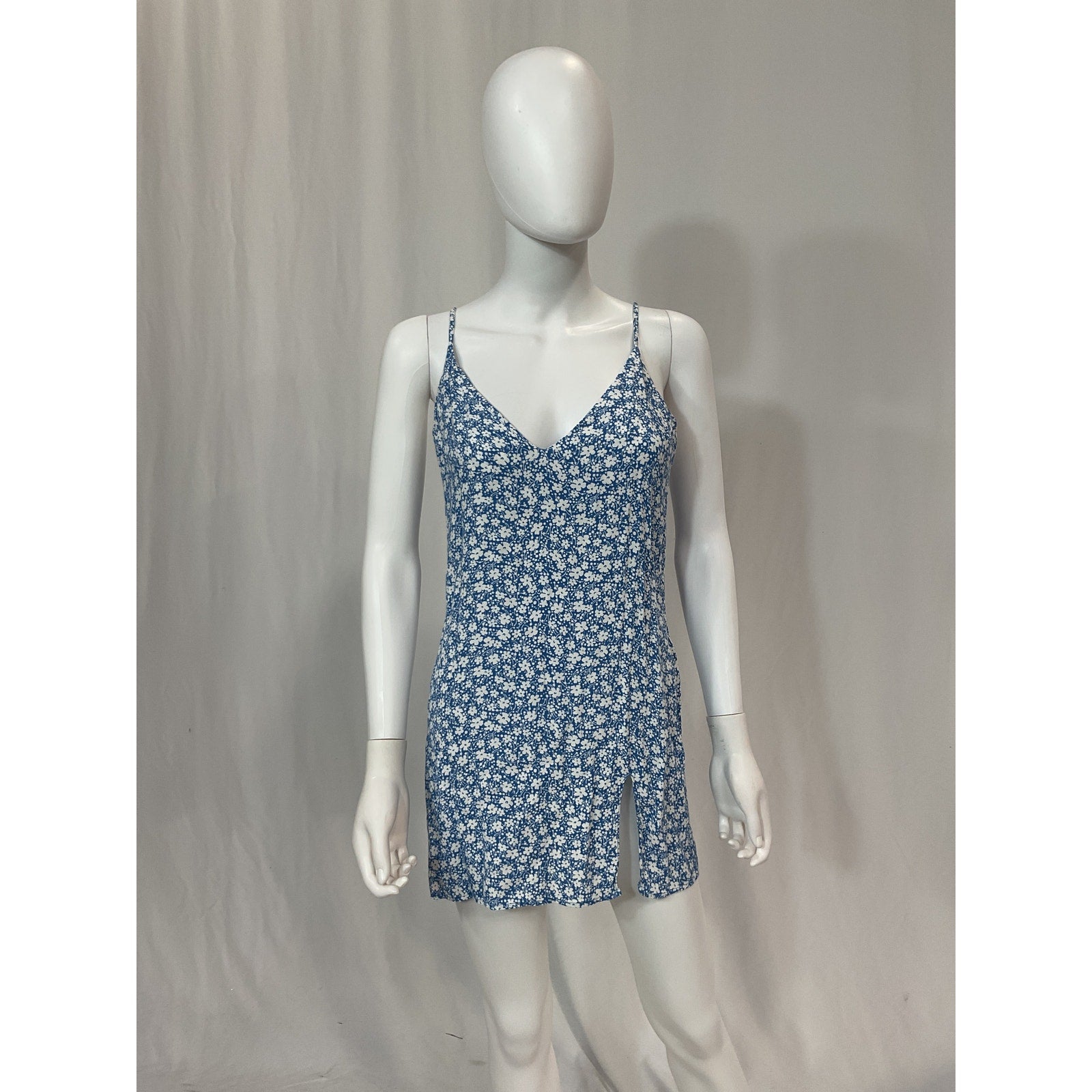 Reformation 'Simi' Blue Linen Dress Size 6