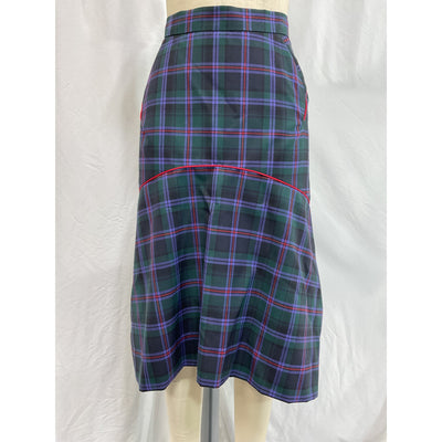 Vivienne Westwood 'Phoenix' Green Wool Tartan-Print Mid-Length Skirt Size 40