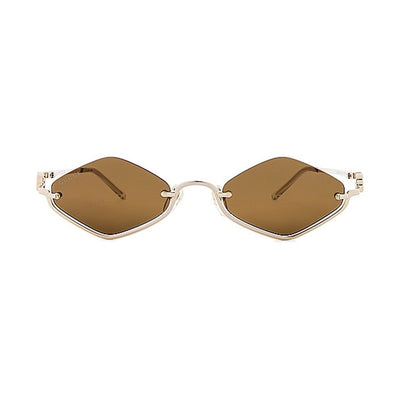 Gucci Geometric Gold Gg Upside Down Sunglasses