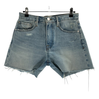 Frame Distressed Blue Le Super High Denim Shorts Size 25