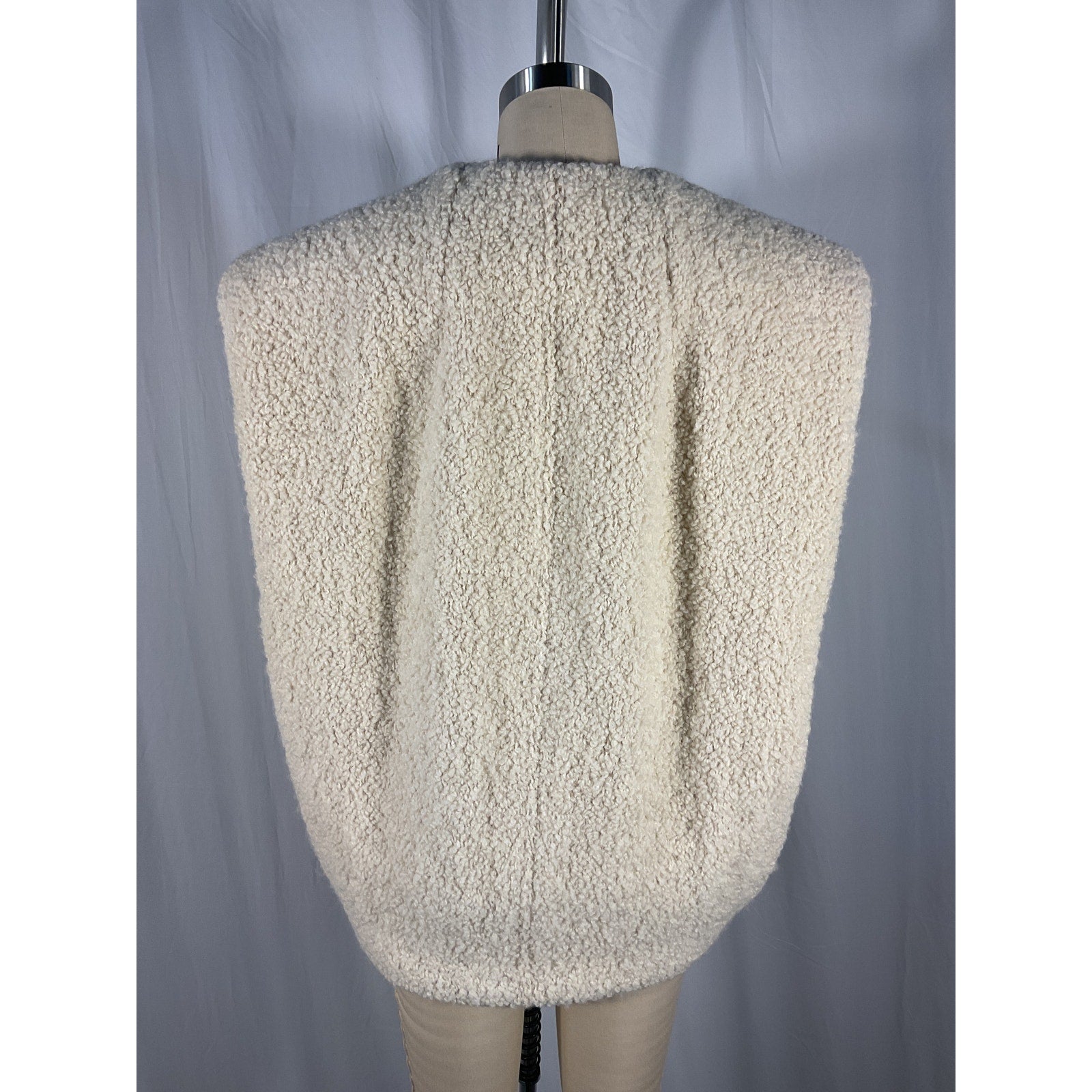 Isabel Marant 'Gwendae' White Wool-Blend Shearling Coat Size XS