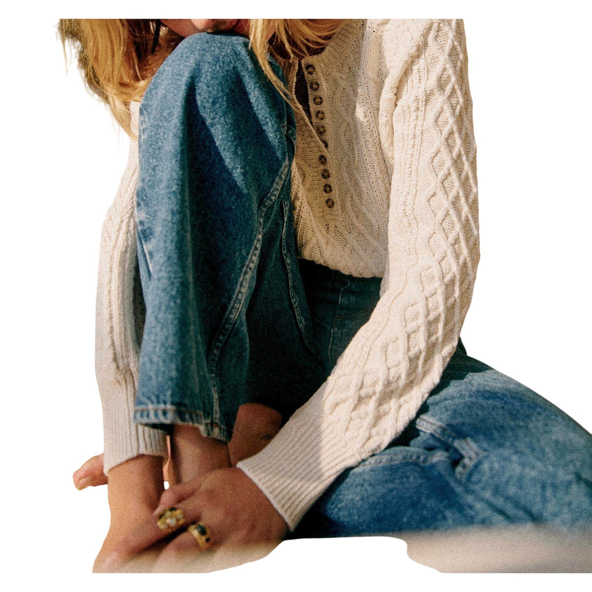 Sézane 'Bree' Beige Cotton Jumper Size S