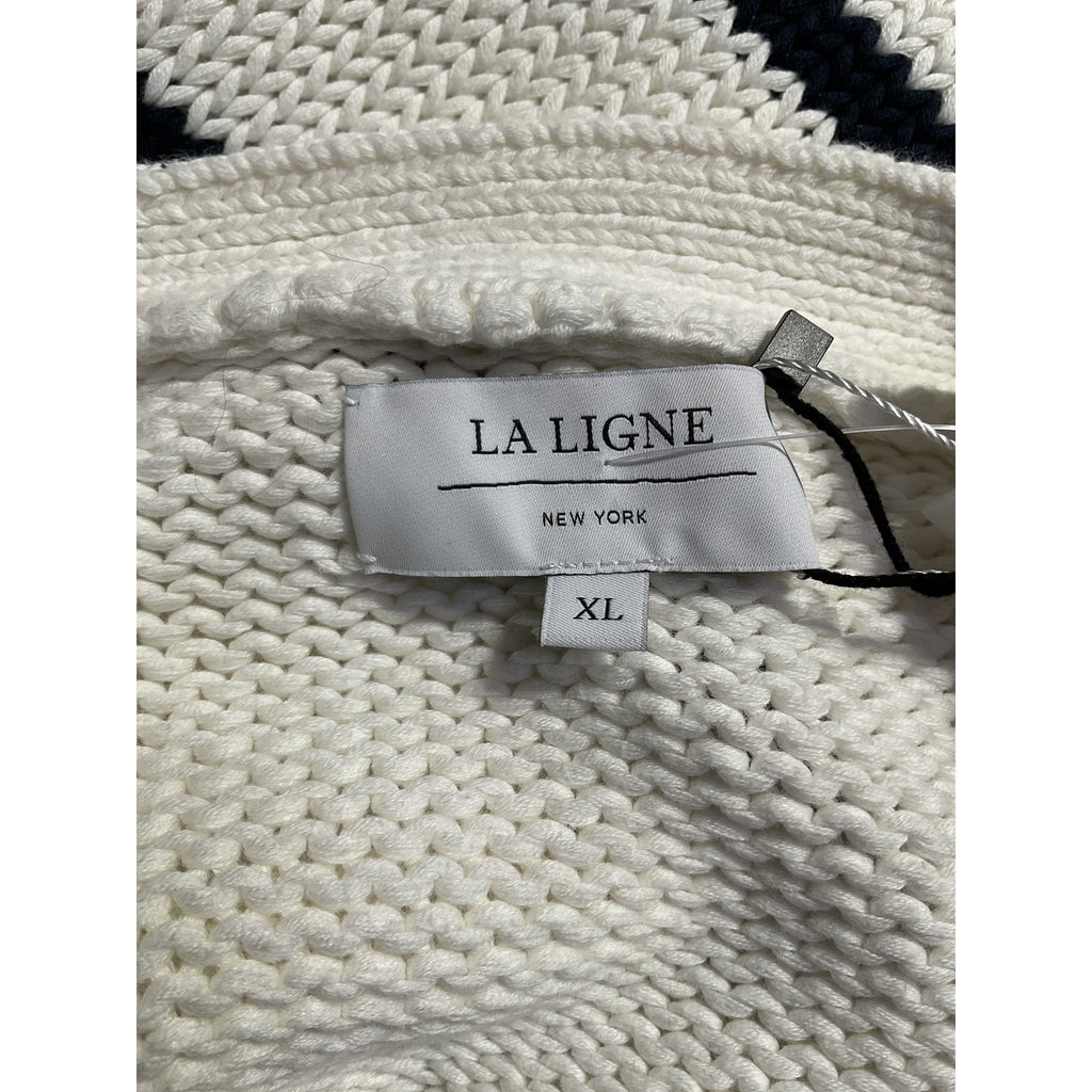 La Ligne White Cotton Mini Marina Cardigan Size XL - NWT
