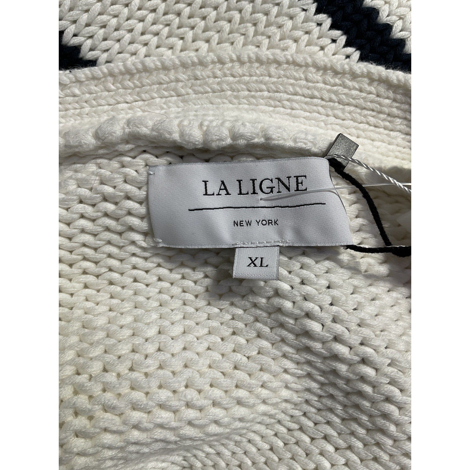 La Ligne White Cotton Mini Marina Cardigan Size XL - NWT